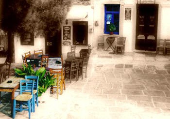 Taverna on the island of Paros